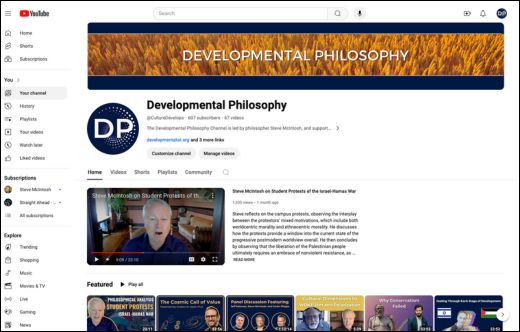 Developmental Philosophy YouTube Channel